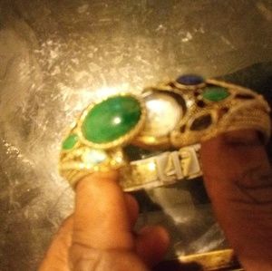 A nice geneva green emerald watch